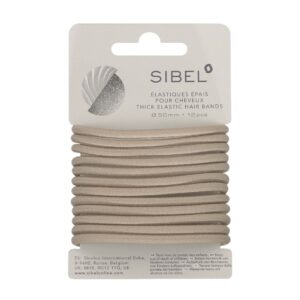 SIBEL Elastische Haarbandjes Blond Dik 12st